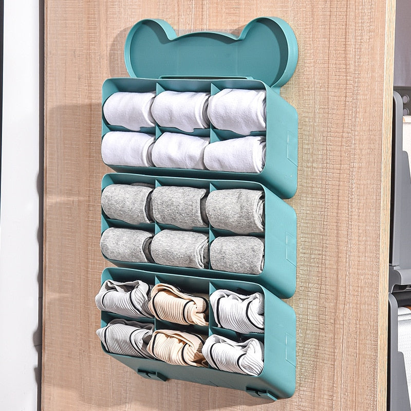 Self-Adhesive Stackable Wall Cloth Organizer Shelf - Image 4