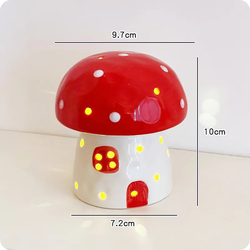 Dreamy Mushroom Shape Ceramic Bedside Lamp - Image 7