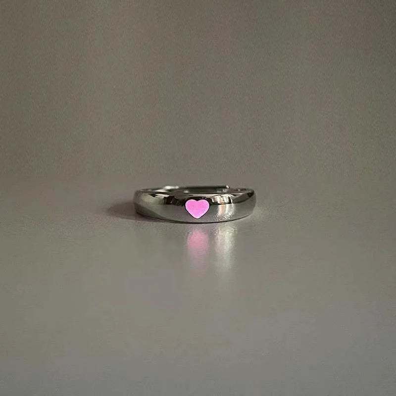 Eternal Love Luminous Heart Couple Gift Ring - Image 8
