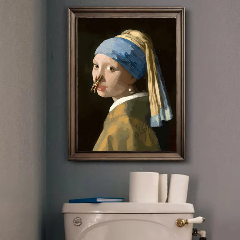 Restroom Renaissance Quirky Parody Bathroom Art Poster - Image 2