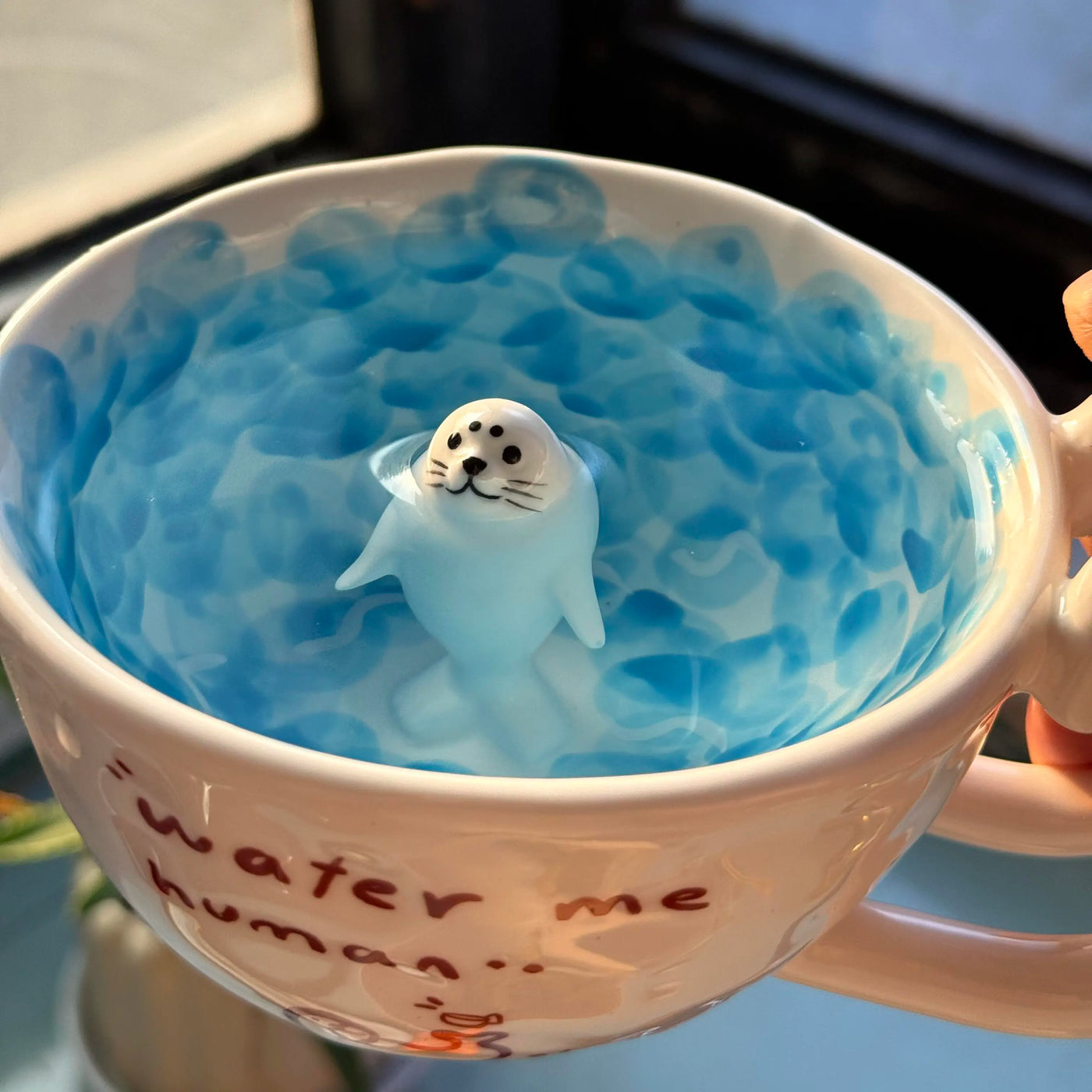 Tiny Seal Ocean Wave Coffee Mug - Image 9