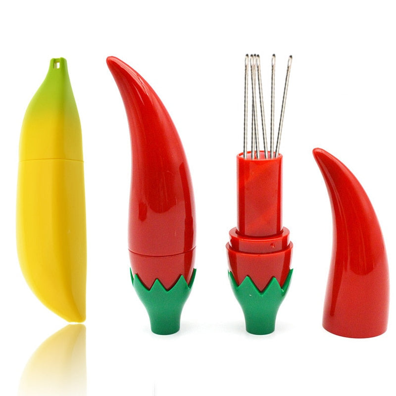 Chili Pepper Sewing Needle Toothpick Holder Case - Image 3