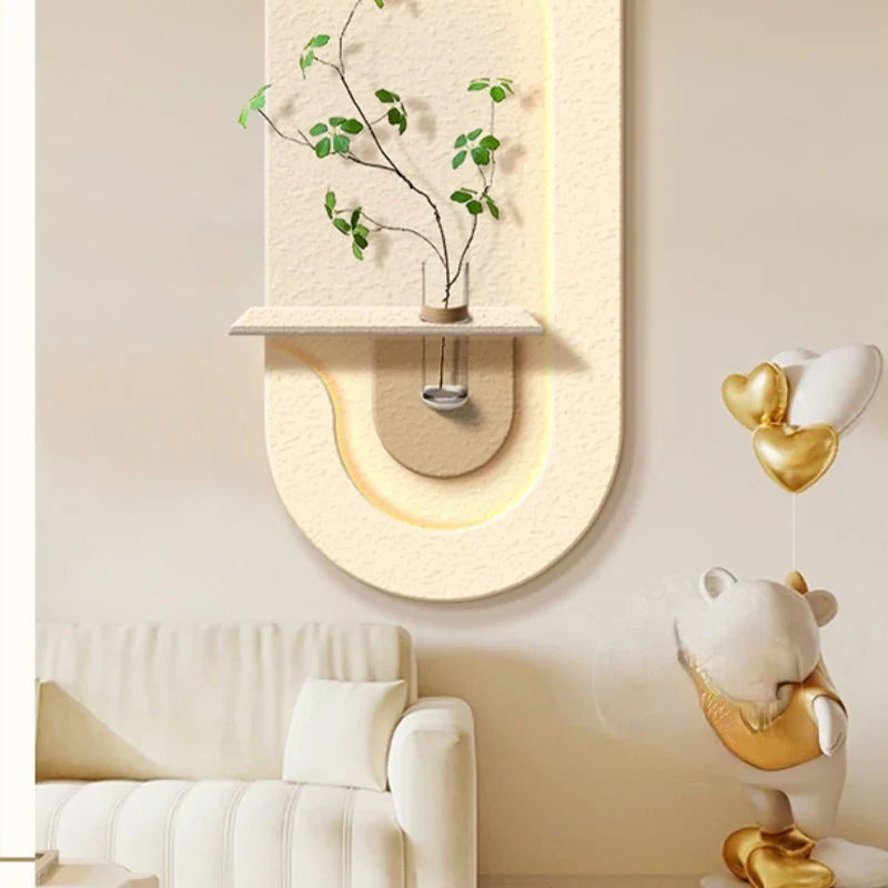 Entrance Decoration Green Plant Wall Vase Lamp - Image 2