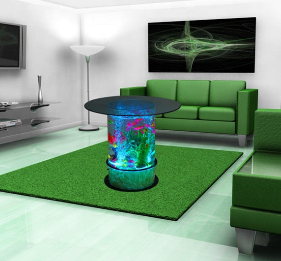 Elegant LED Magic Water Bubble Round Table