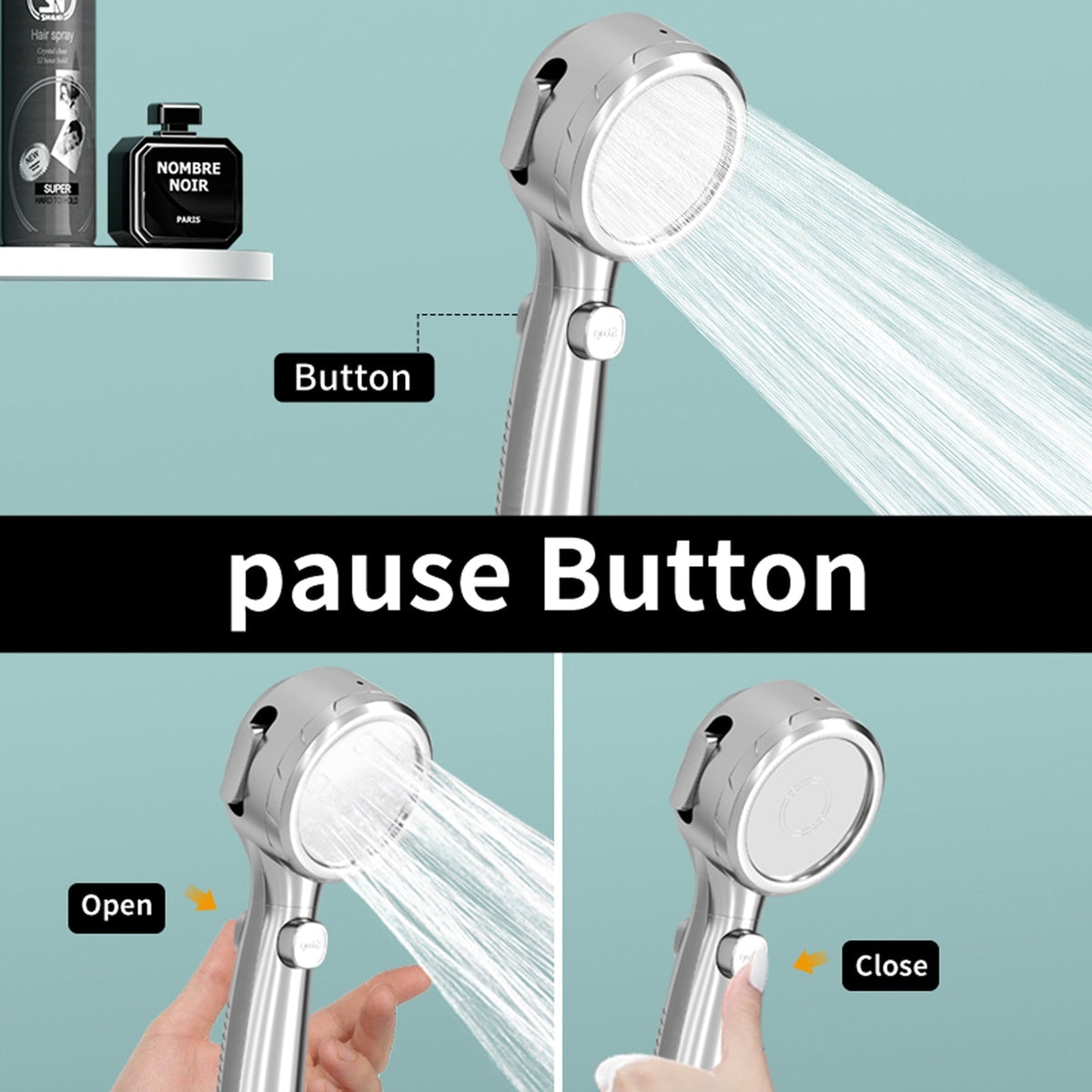 Temperature Display High Pressure Shower Head