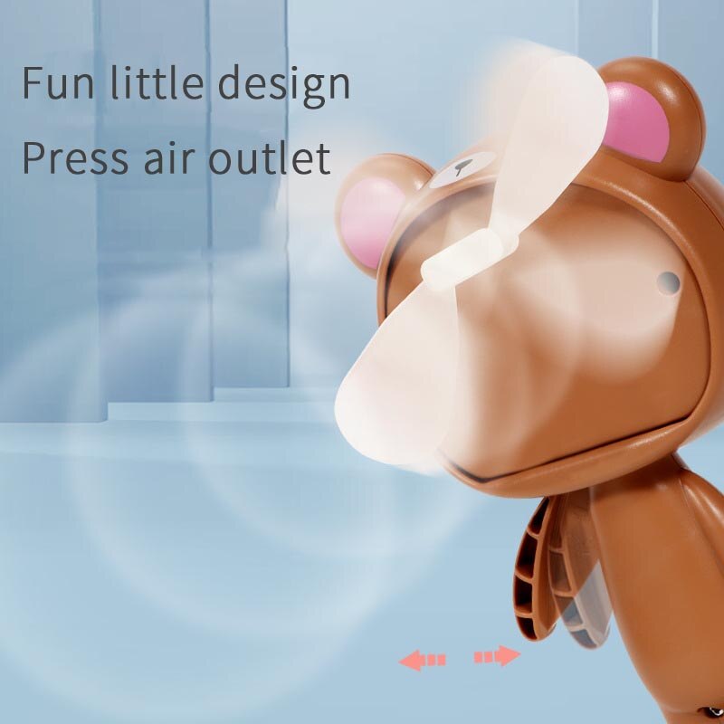 Cute Cartoon Hand Press Foldable Fan - Image 4
