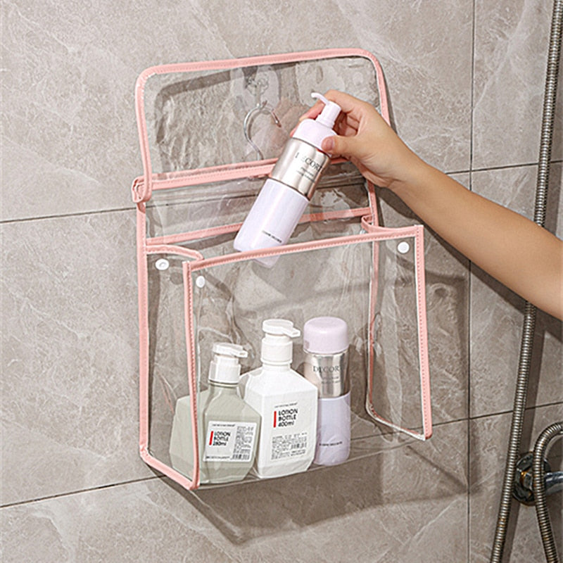 Waterproof Transparent Hanging Bathroom Organizer Bag - Image 0