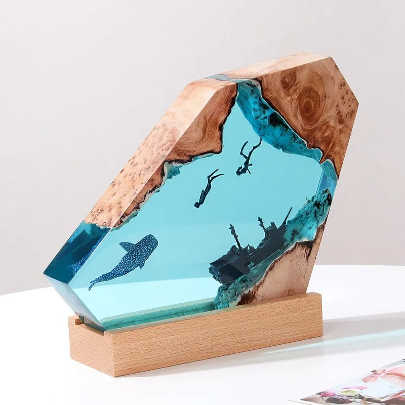 Deep Ocean Resin Decorative Night Lamp - Image 2