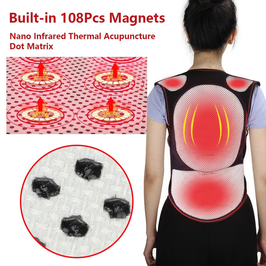 Self-Heating Magnetic Back Support Massager - Image 5