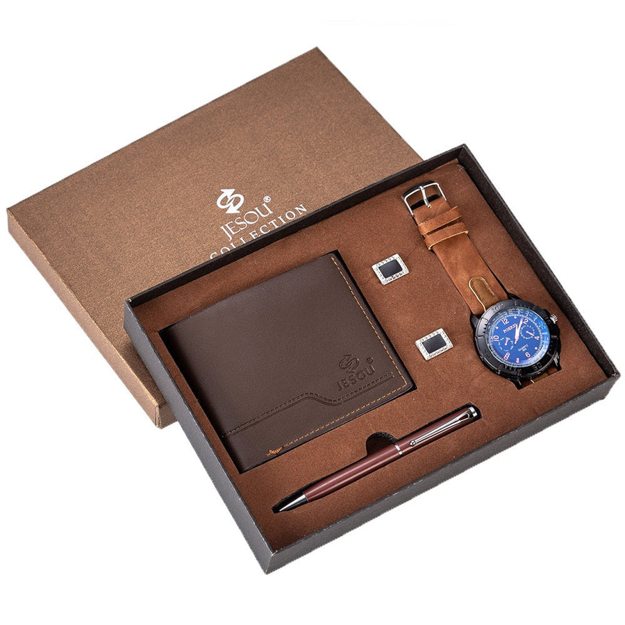 4Pcs Luxury Men Business Watch Gift Set - Image 4
