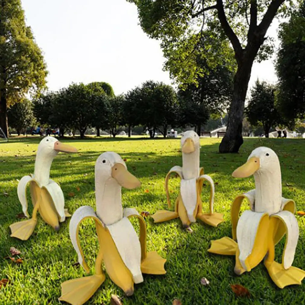 Peeled Banana Duck Face Garden Decor