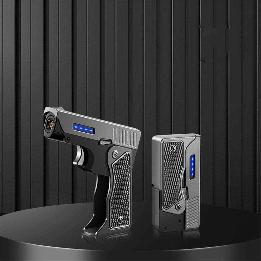 Windproof Gun Shape Jet Spark Flame Lighter