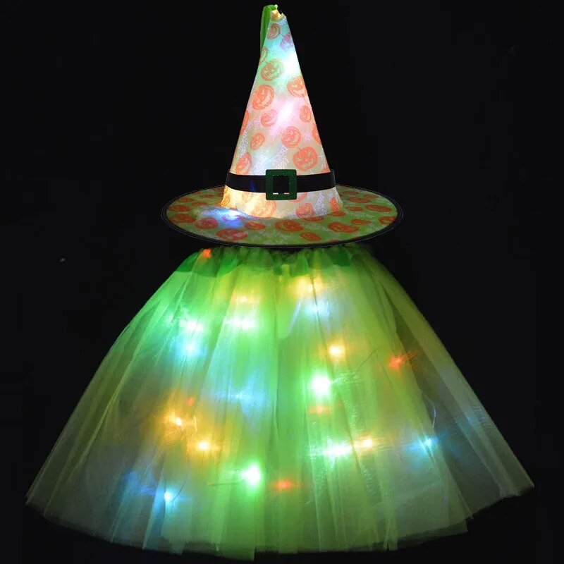 Glow Witch Luminous Kids Costume - Image 8