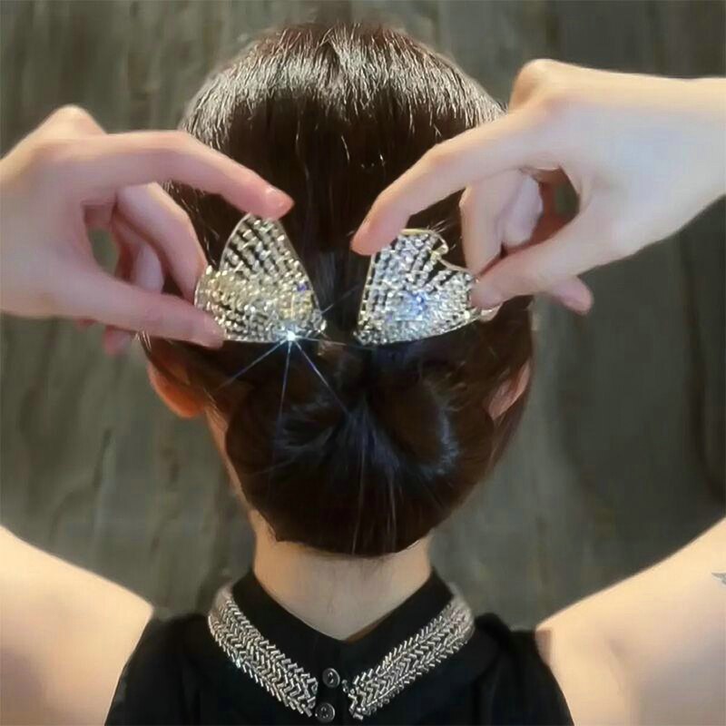 Korean Style Bow Hair Rhinestone Band