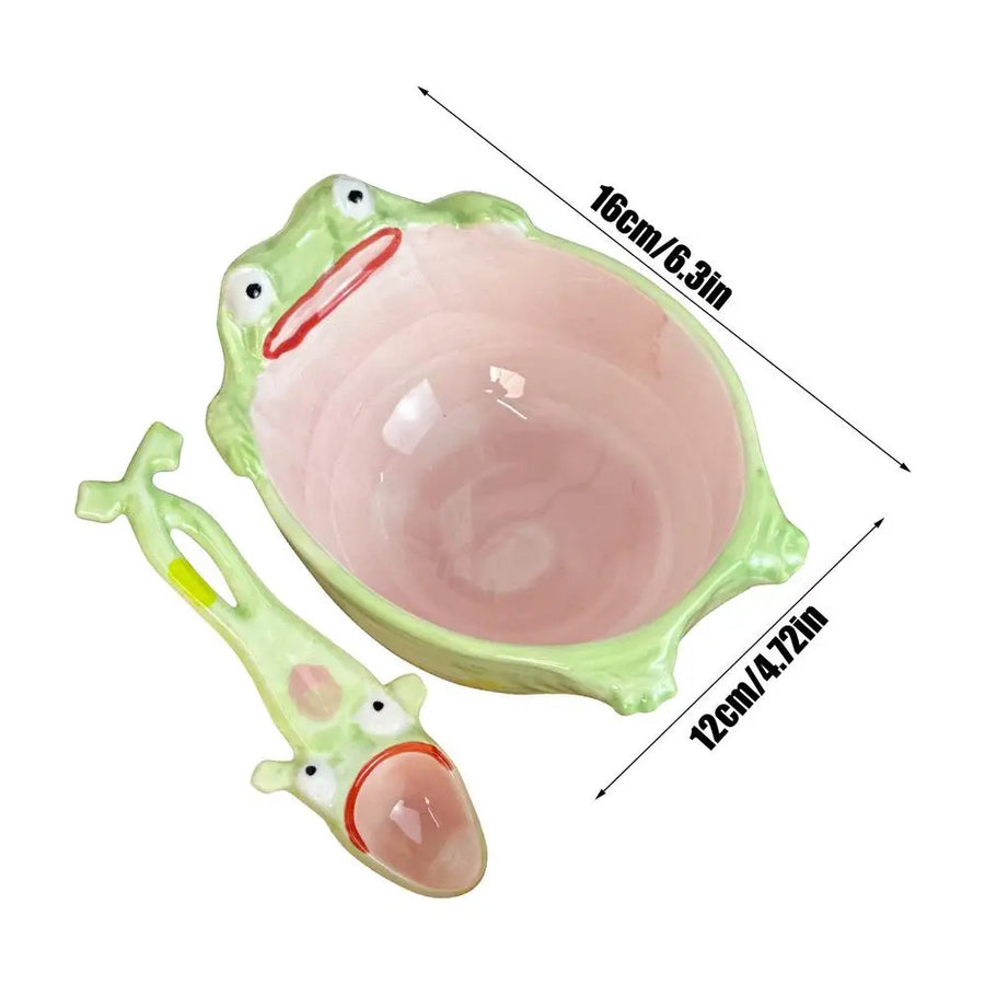 Frog Shape Ceramic Dining Bowl Set - Image 5
