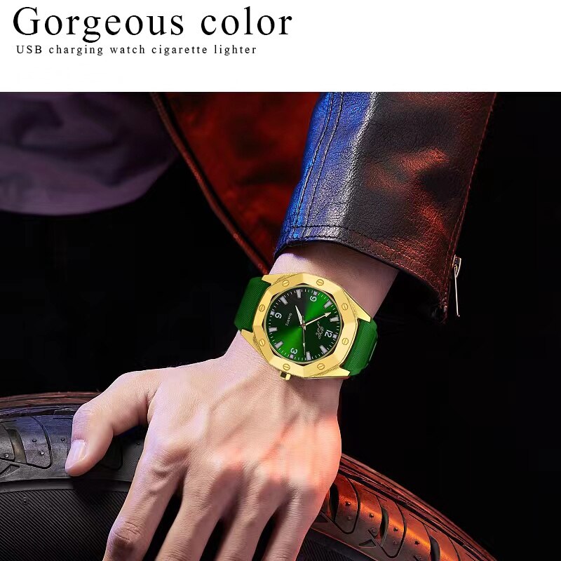 Creative USB Charging Flameless Spark Lighter Watch - Image 3