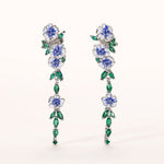 Vintage Blue Blossom Dangle Earrings