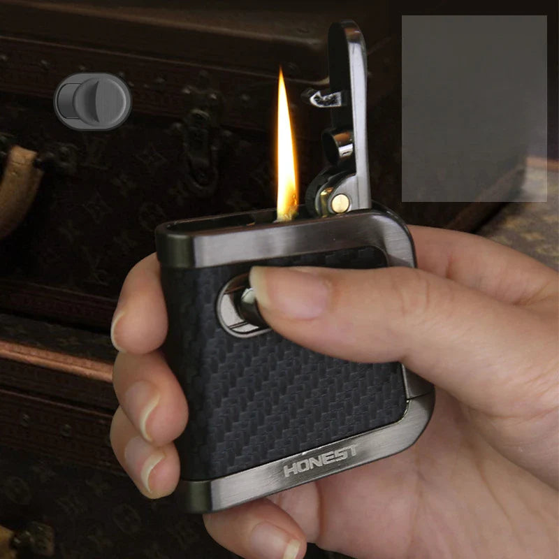 Retro Thin One Click Pop Up Windproof Kerosene Lighter