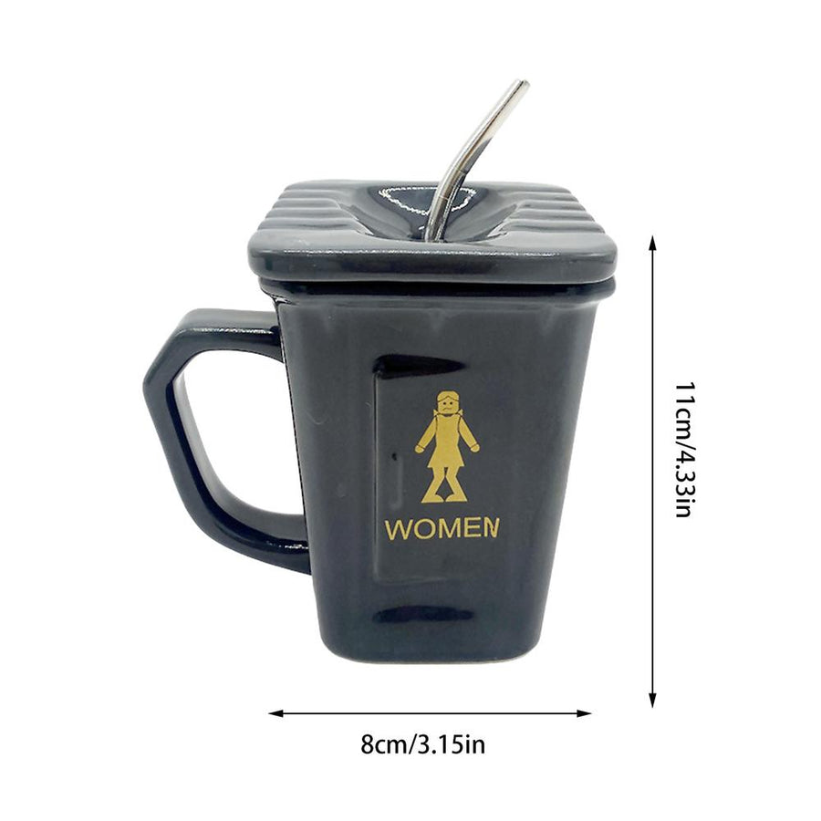 Squatting Toilet Shape Ceramic Mug - Image 6