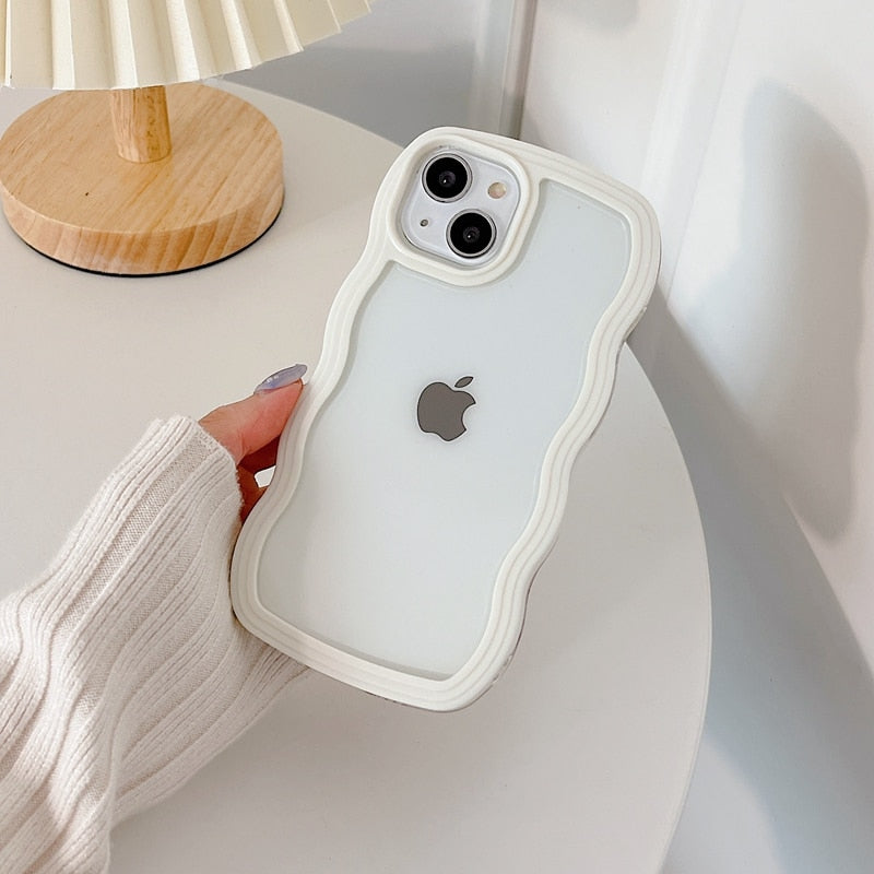 Wavy Art Clear Soft iPhone Case - Image 10