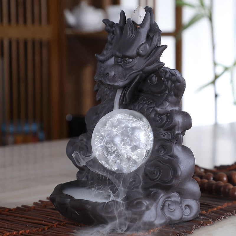 Mystic Dragon Lucky Clay Waterfall Burner - Image 4