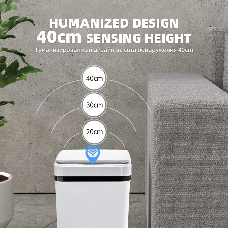 Waterproof Smart Wave Sensor Automatic Trash Can - Image 3