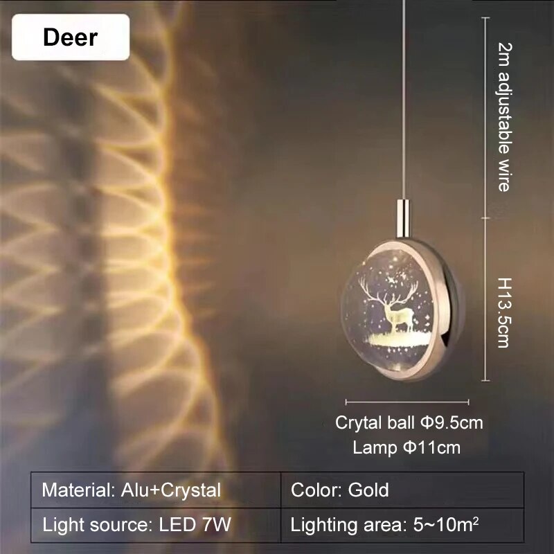 Romantic Crystal Rotating Mood LED Lights - Image 7