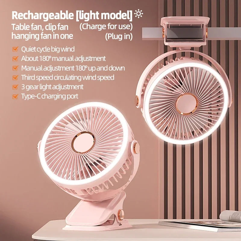 Multi-Angle Outdoor Clip-On Rechargeable Cooling Fan - Image 7