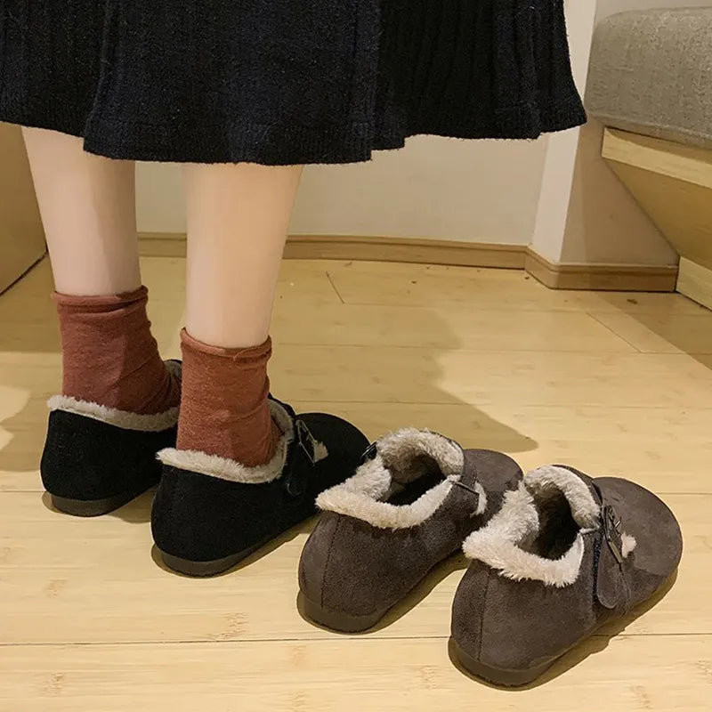 Autumn Bliss Soft Fur Women Shoes - Image 4