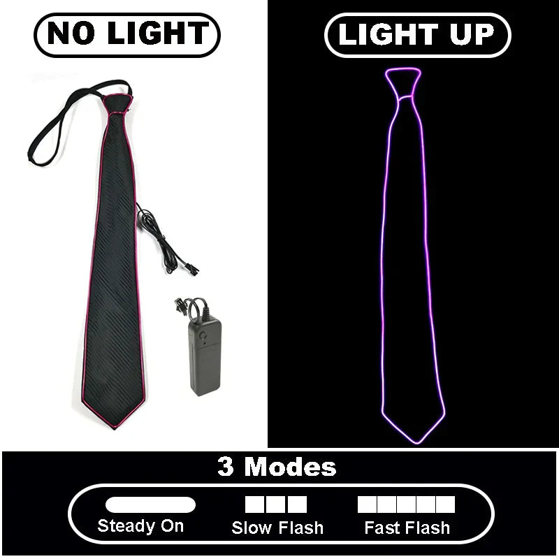 Neon Glow LED Party Tie - Image 8