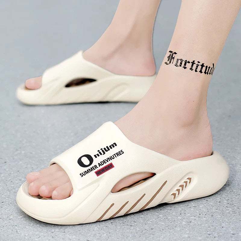 Orange Fire Casual Beach Massager Slippers - Image 5