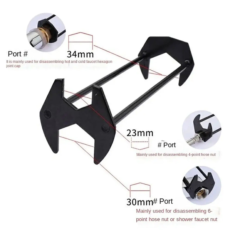 Dual-Headed Easy Repair Faucet Wrench - Image 7
