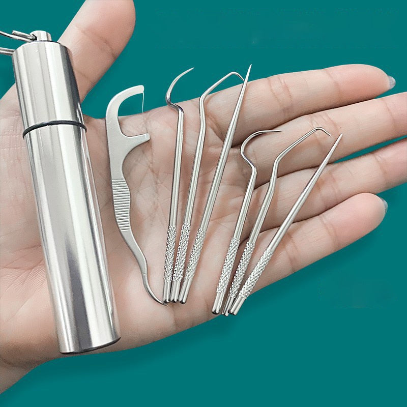 Minty Portable Metal Toothpick Cleaner Set - Image 0
