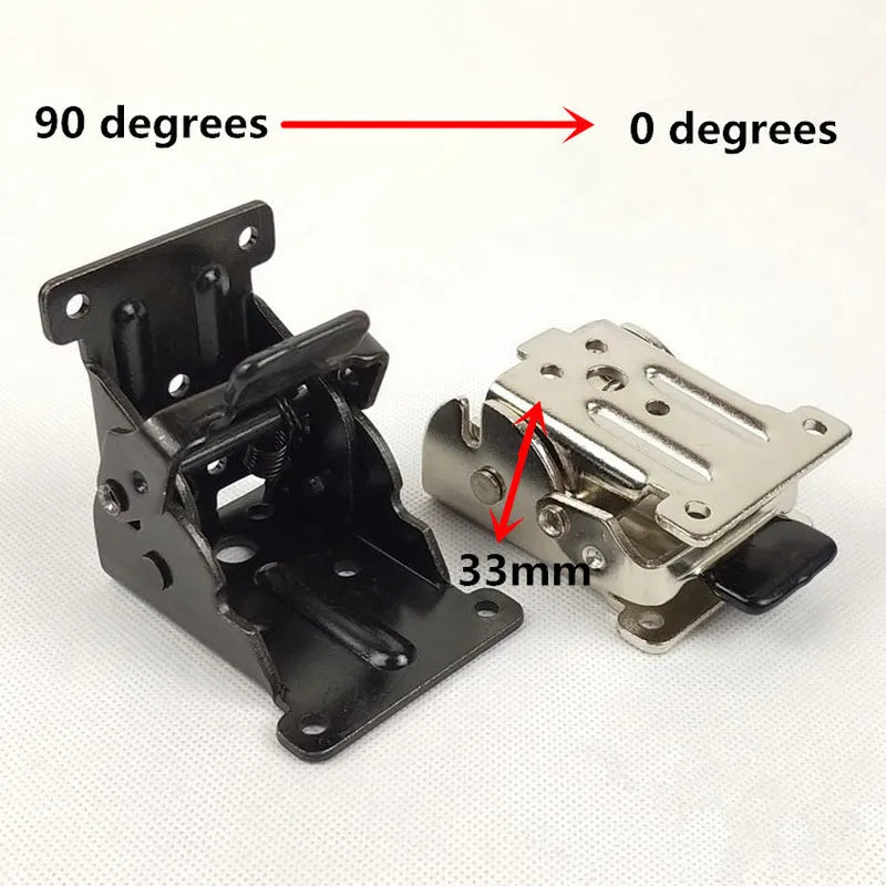 2Pcs Foldable Self-Locking Hinges