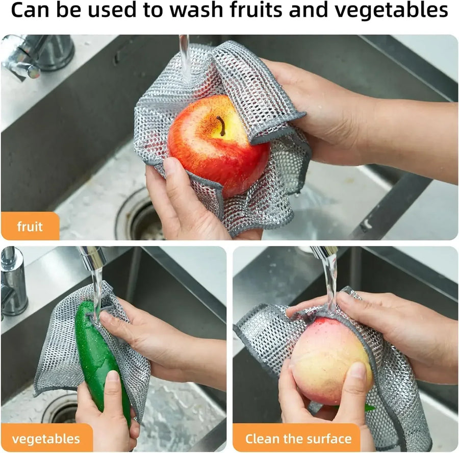 Silver Wire Double-Sided Ultra-Absorbent Design Cleaning Cloth - Image 2