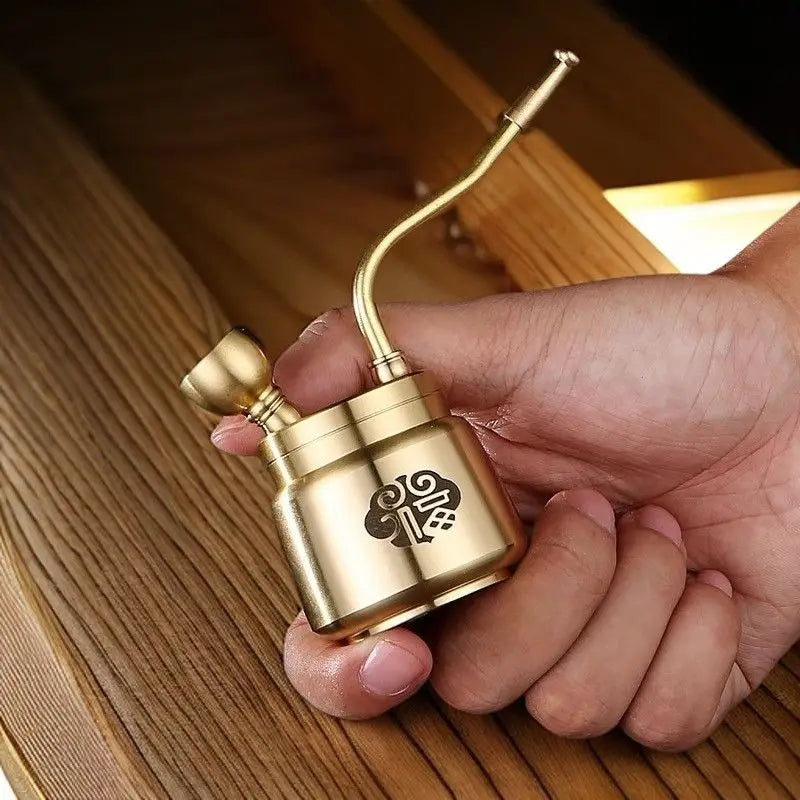 Artisan Brass Pipe Aromatherapy Incense Burner - Image 5