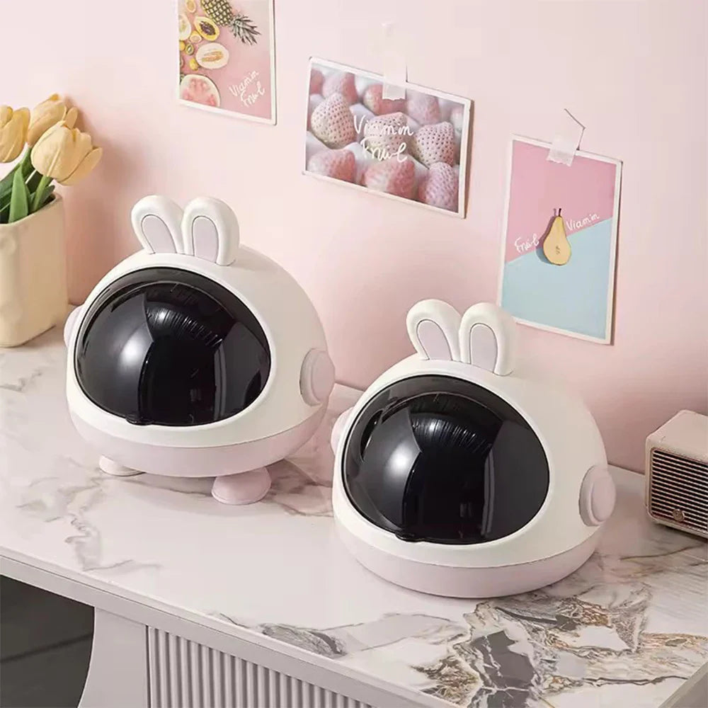 Mini Rabbit Desktop Storage Trash Bin - Image 2