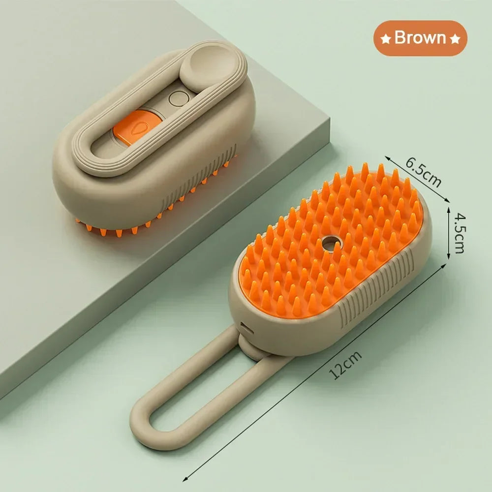 3in1 Steamy Electric Pet Brush