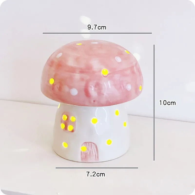 Dreamy Mushroom Shape Ceramic Bedside Lamp - Image 6