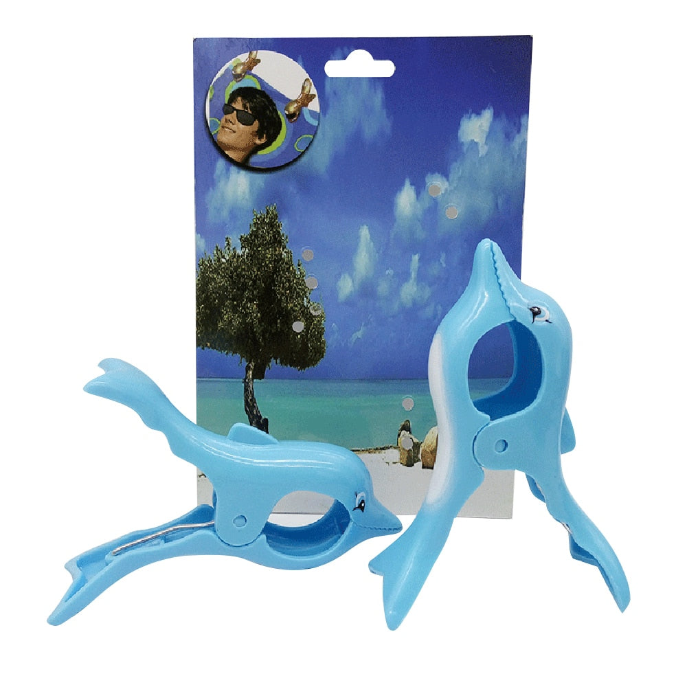 Cartoon Beach Towel Holder Clip Set