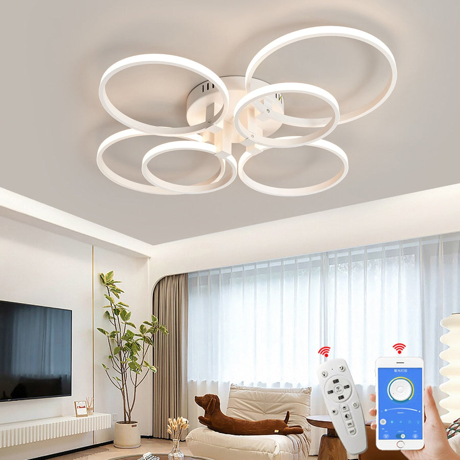 Modern Art Shapes Smart Home LED Chandelier - Image 2