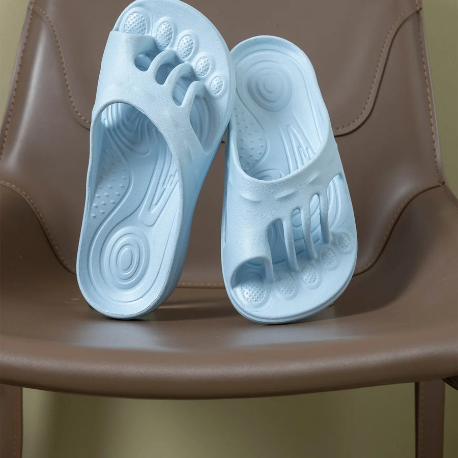 Wide Steps Five Toe Arch Support Slippers