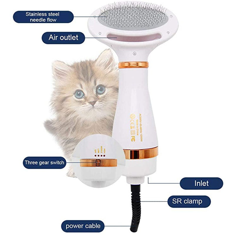 2in1 Pet Dryer Brush