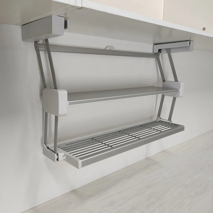 Retractable Hanging Kitchen Cabinet Storage Shelf Organizer System - Image 3