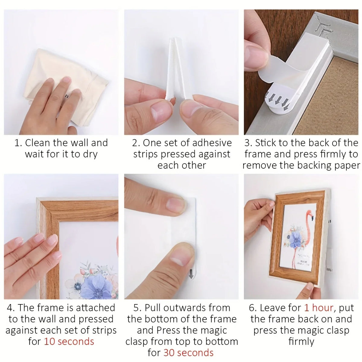 Self-Adhesive Damage-Free Wall Hanging Strips