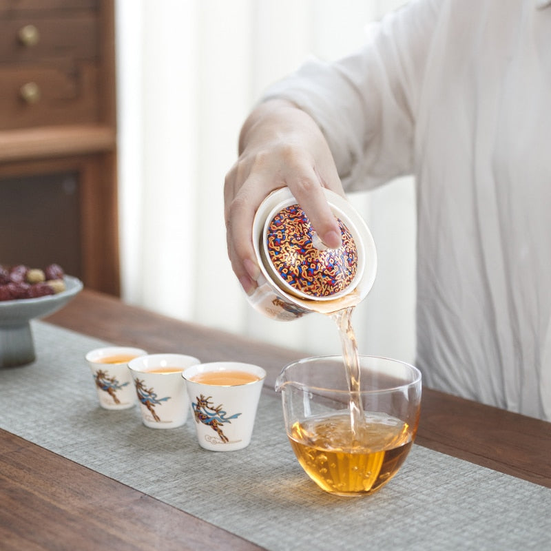 Magical Winter Ceramic Tea Cup Set - Image 3