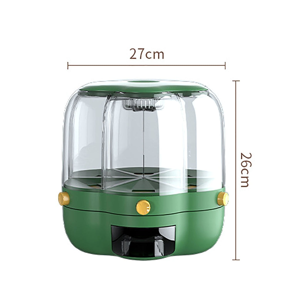 6-Grid Rotating Grain Storage Dispenser