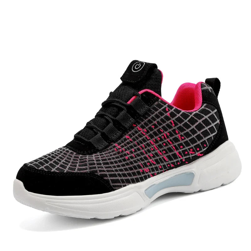 Luminous Comfortable Rechargeable Fiber Optic Sneakers