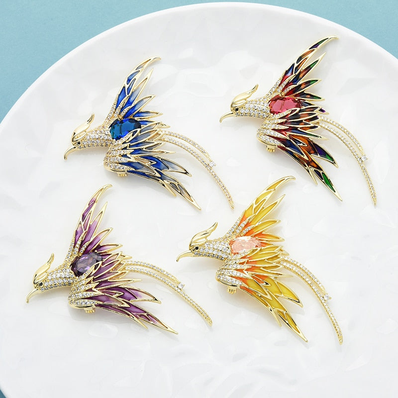 Colorful Flying Phoenix Brooches - Image 7