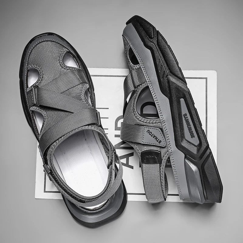 Summer Casual Leather Outdoor Non-slip Sandals - Image 4